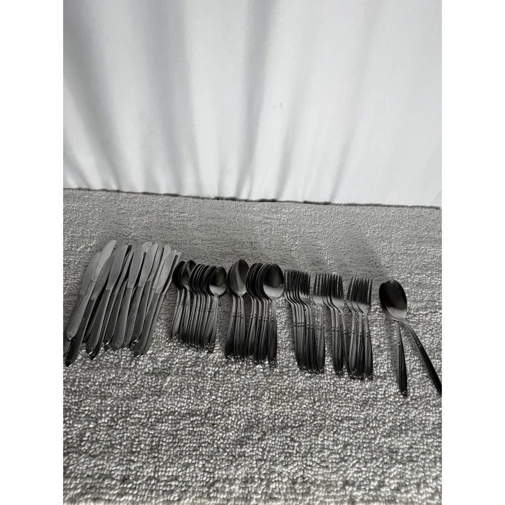 Simeon L. & George H. Rogers Co‎ Stainless Flatware Enchantment Set 77pc